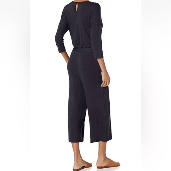 Daily Ritual- Oversized Emerald Green Soft Wide Leg Elbow-Sleeve Jumpsuit, XL - Picture 8 of 14